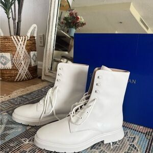 NEW Stuart Weitzman White Leather Women's Boots
